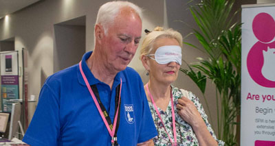 Client care for blind or partially sighted people