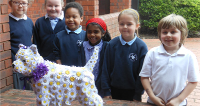 Primary schools decorate dog mannequins for charity