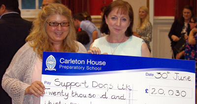 Head teacher skydives for Autism Assistance dog