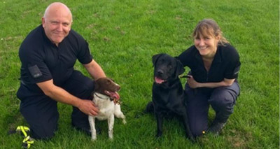 Police dogs trained to sniff-out data devices