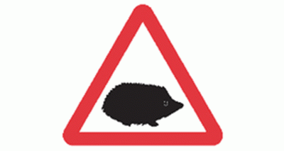 New road sign to protect small wildlife