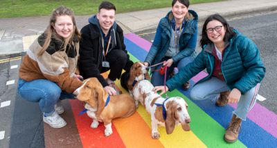 Vets unveil new rainbow crossing in support of LGBT+ community