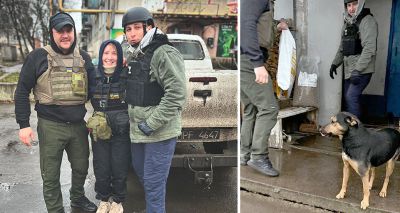 Volunteers evacuate pets from Ukraine combat zones